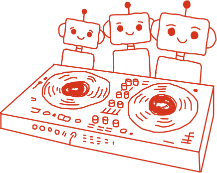 2D illustaration of a DJ booth