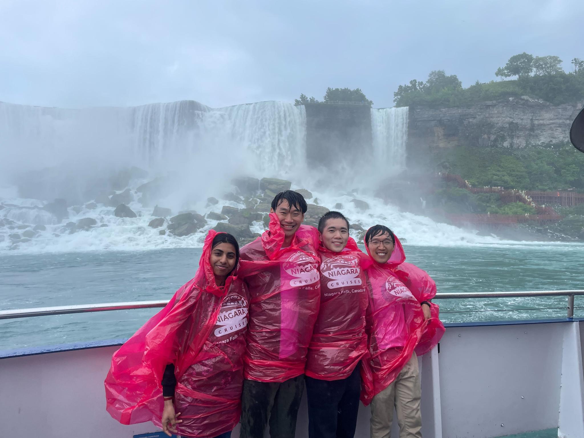 GPTZero team employees at an offsite at Niagara Falls